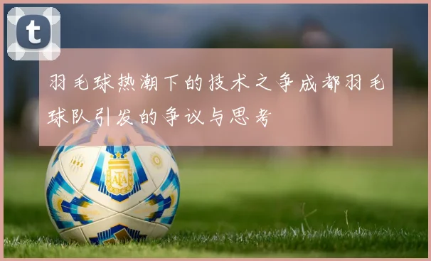 羽毛球热潮下的技术之争成都羽毛球队引发的争议与思考